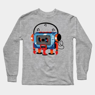 Walkman Cartoon Long Sleeve T-Shirt